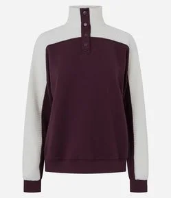 Casaco Esportivo Oversized em Cotton com Recorte Retilínea