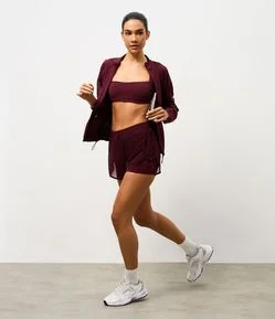 Bermuda Runner Esportiva em Tule com Short Interno e Tecnologia Dry