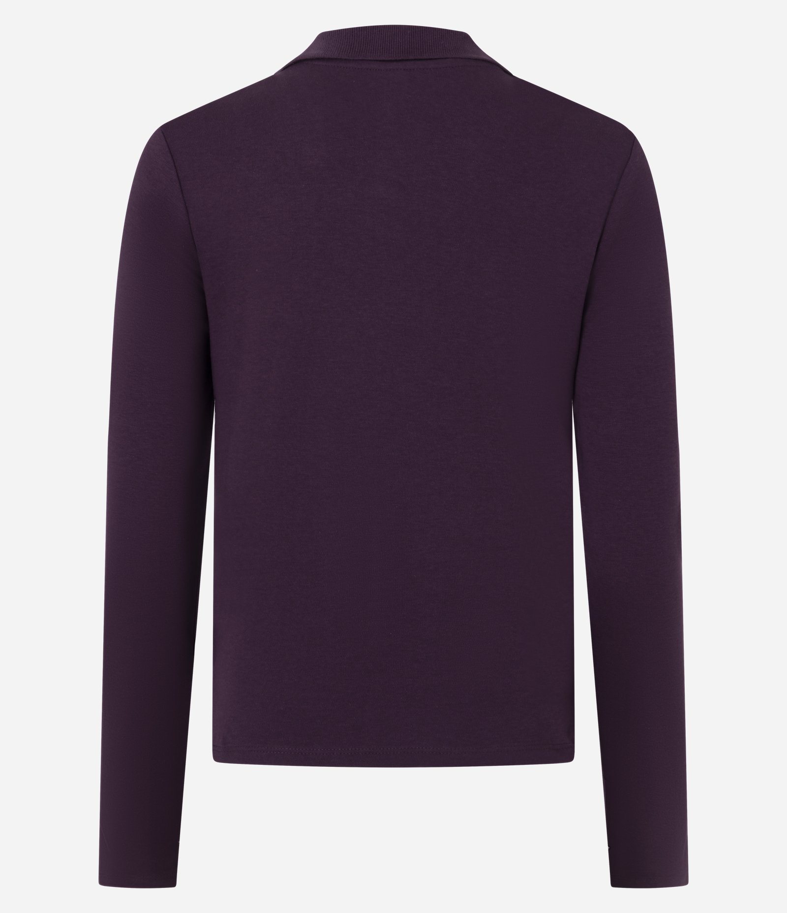 Blusa Manga Longa Interlock com Gola Polo Roxo