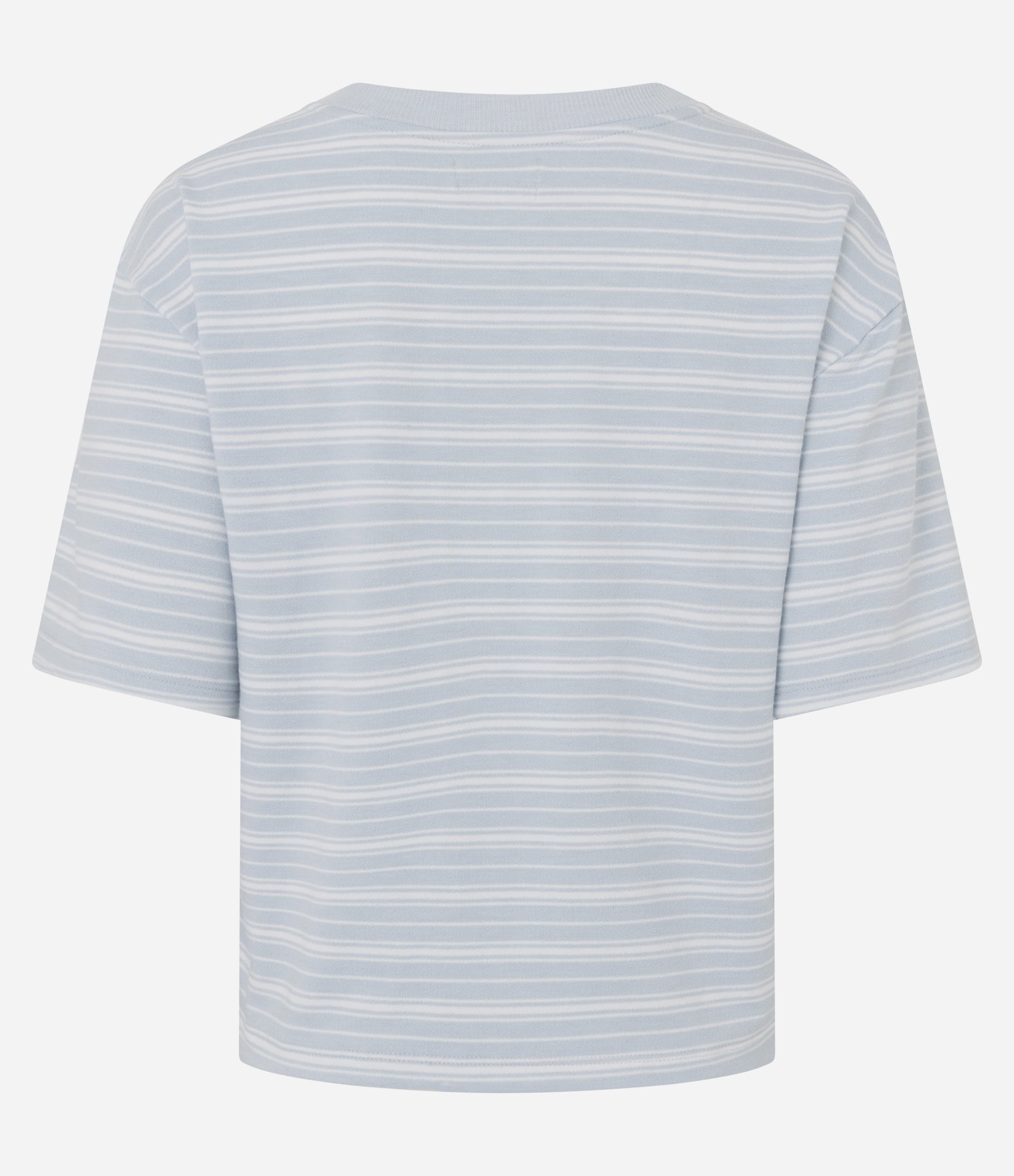 Camiseta de Pijama Regular em Viscolycra com Estampa de Listras Azul/Branco 2