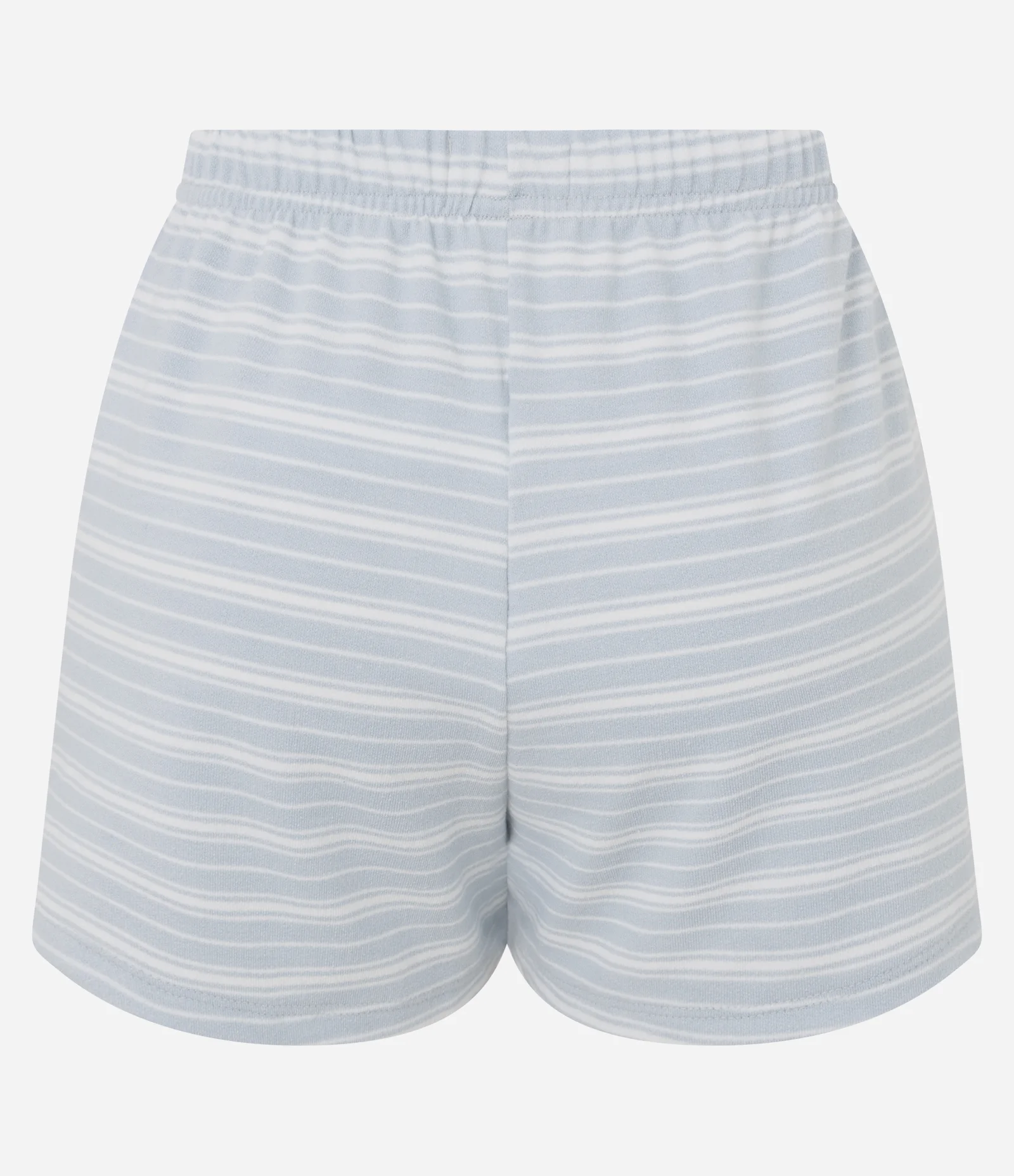 Short de Pijama em Viscolycra com Botões e Listras Azul 2