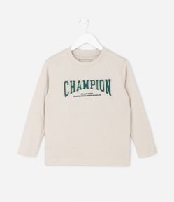 Camiseta Infantil com Lettering em Relevo – Tam 5 a 14 Anos