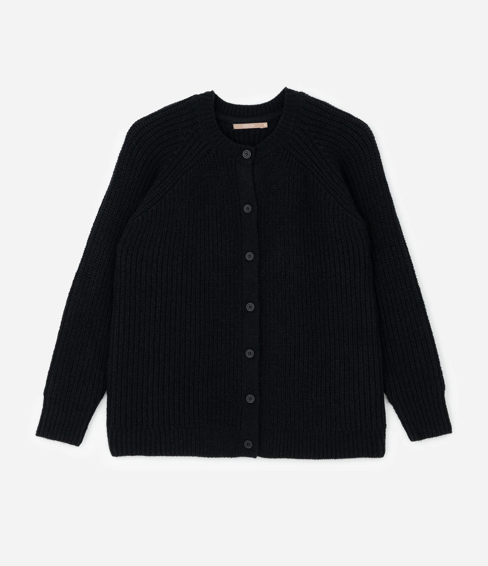 Cardigan Alongado em Tricô com Botões Curve & Plus Size Preto 1