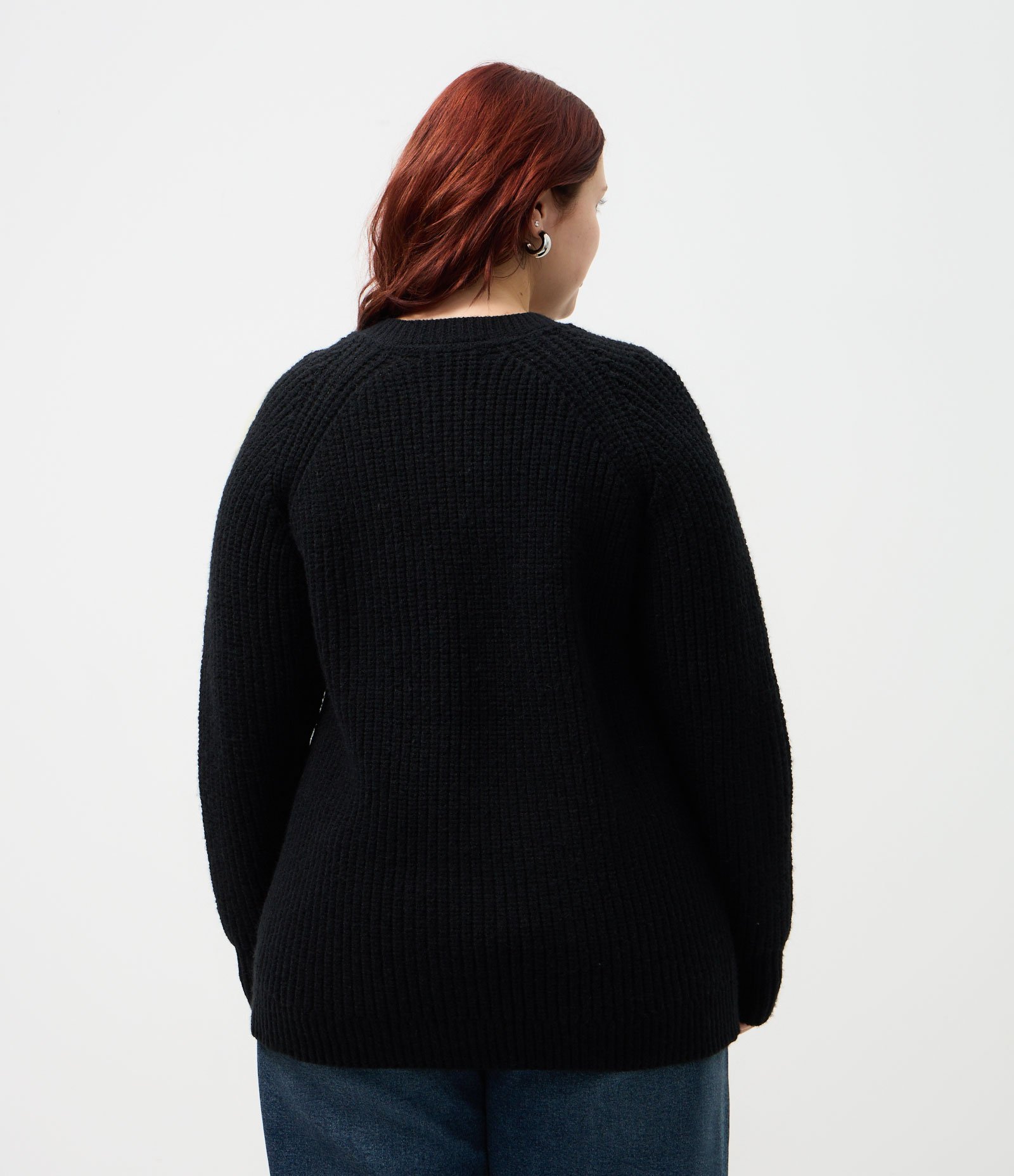 Cardigan Alongado em Tricô com Botões Curve & Plus Size Preto 4