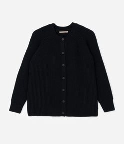 Cardigan Alongado em Tricô com Botões Curve & Plus Size