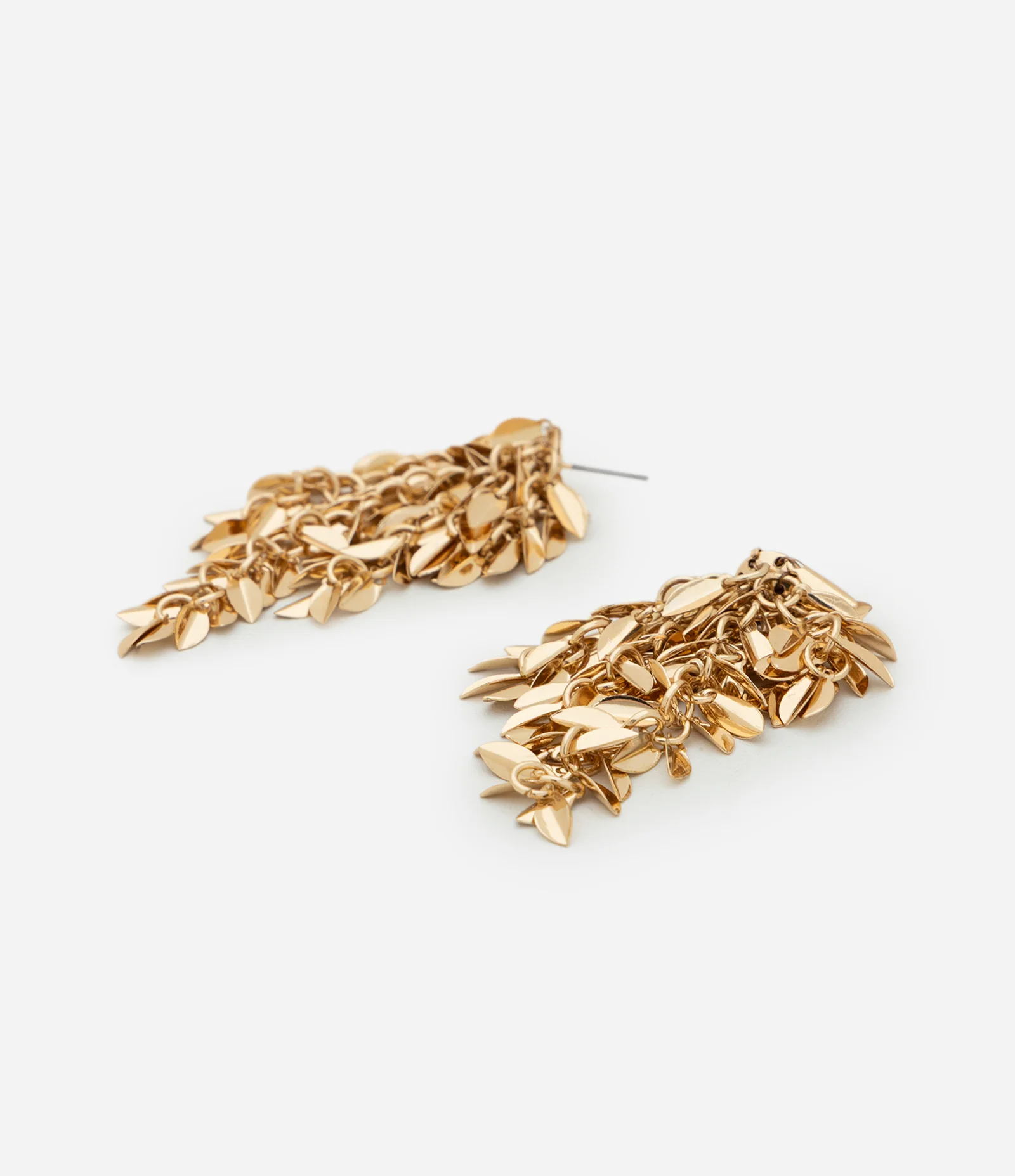 Brinco Médio com Efeito Chuvisco de Pétalas Dourado 2