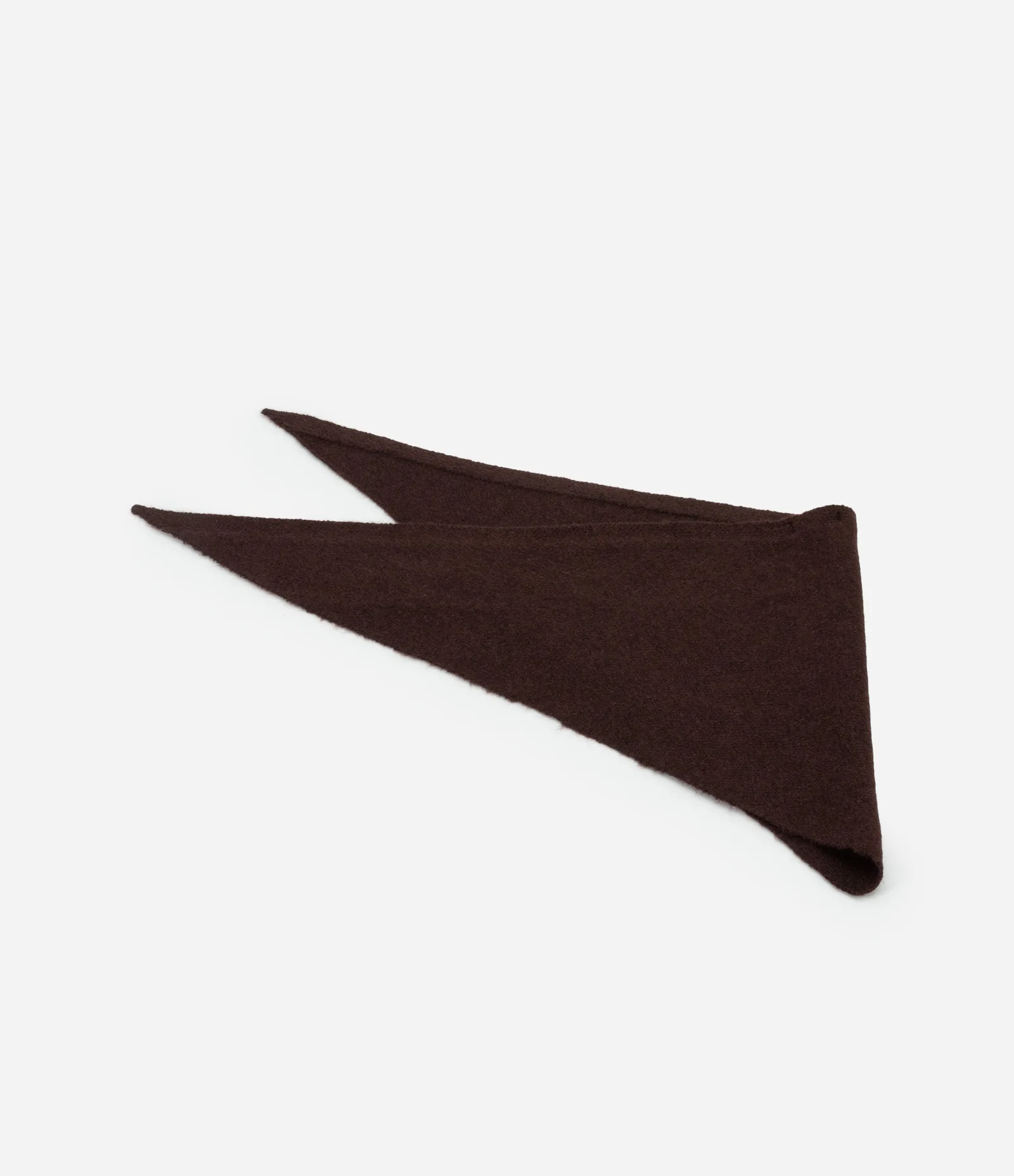 Cachecol Triangular em Tricô Marrom 2