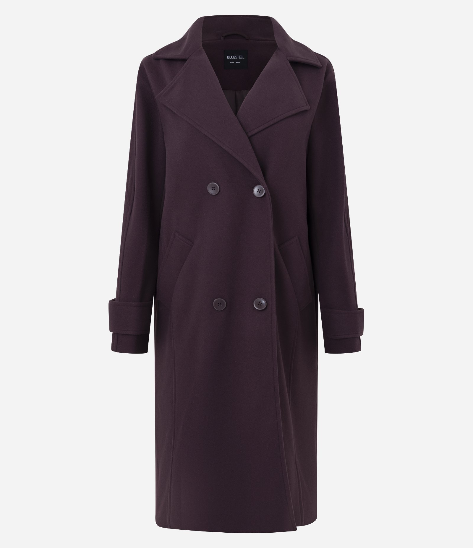 Casaco Longo com Fechamento de Dois Botões Bordô 4