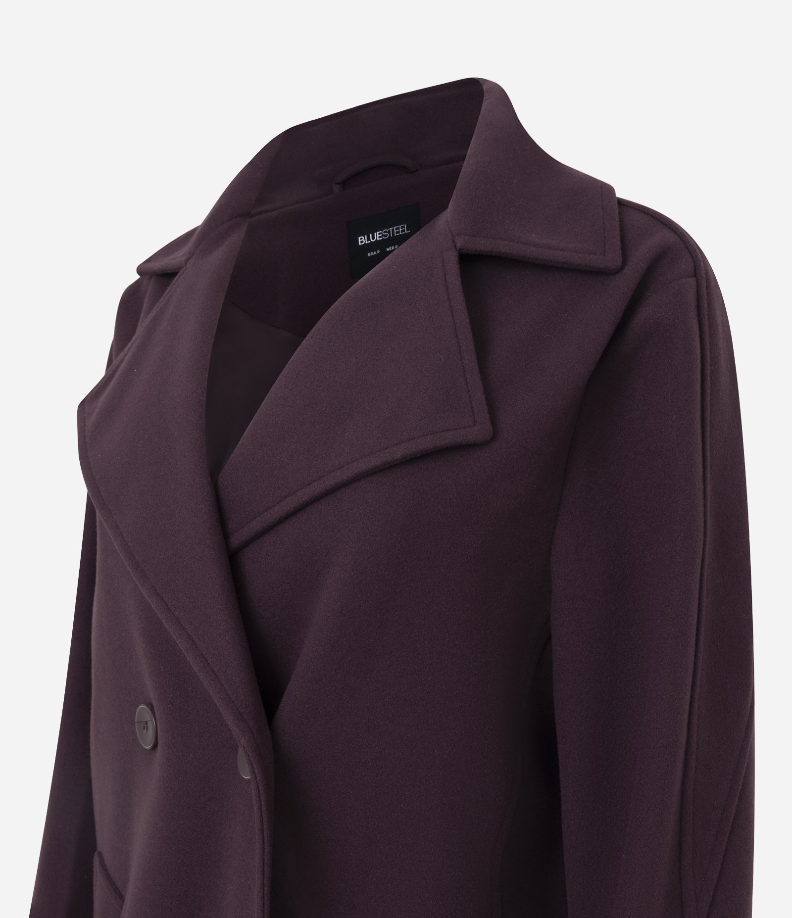 Casaco Longo com Fechamento de Dois Botões Bordô 5