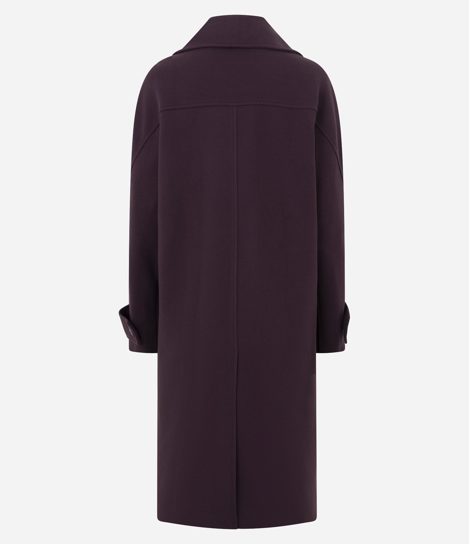 Casaco Longo com Fechamento de Dois Botões Bordô 6