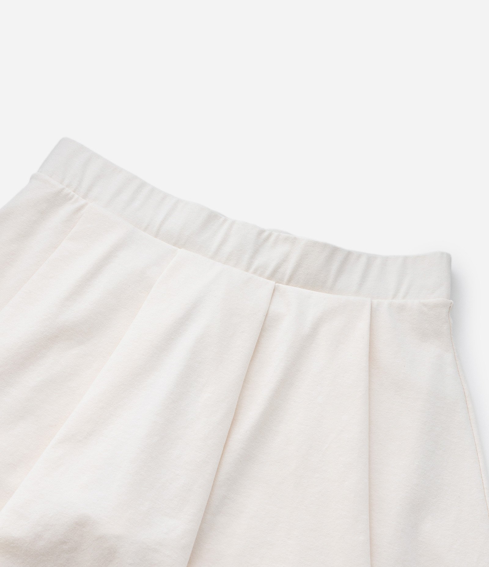 Saia Infantil em Cotton com Pregas e Short Interno – Tam 5 a 16 Anos Off White 5