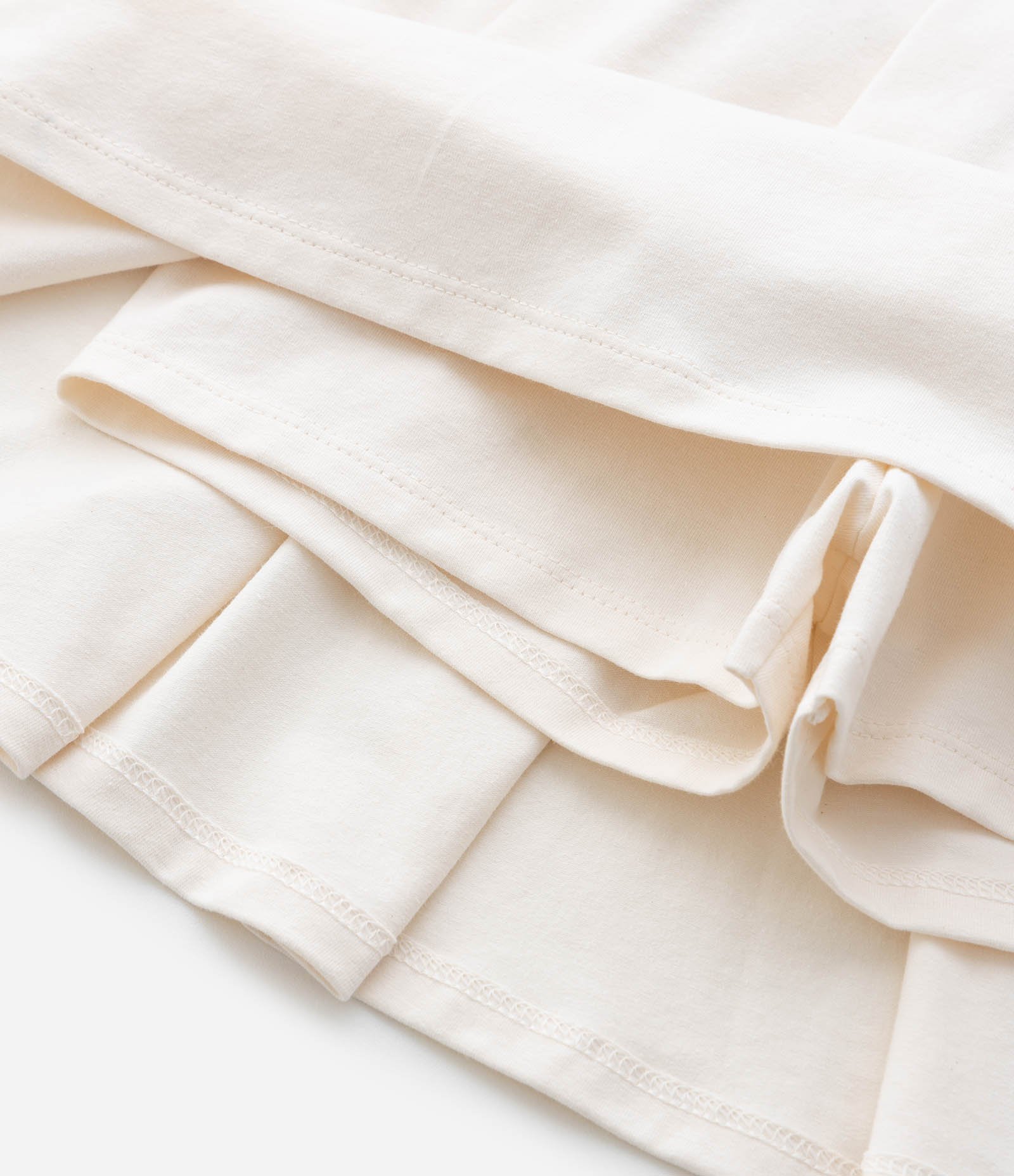 Saia Infantil em Cotton com Pregas e Short Interno – Tam 5 a 16 Anos Off White 6