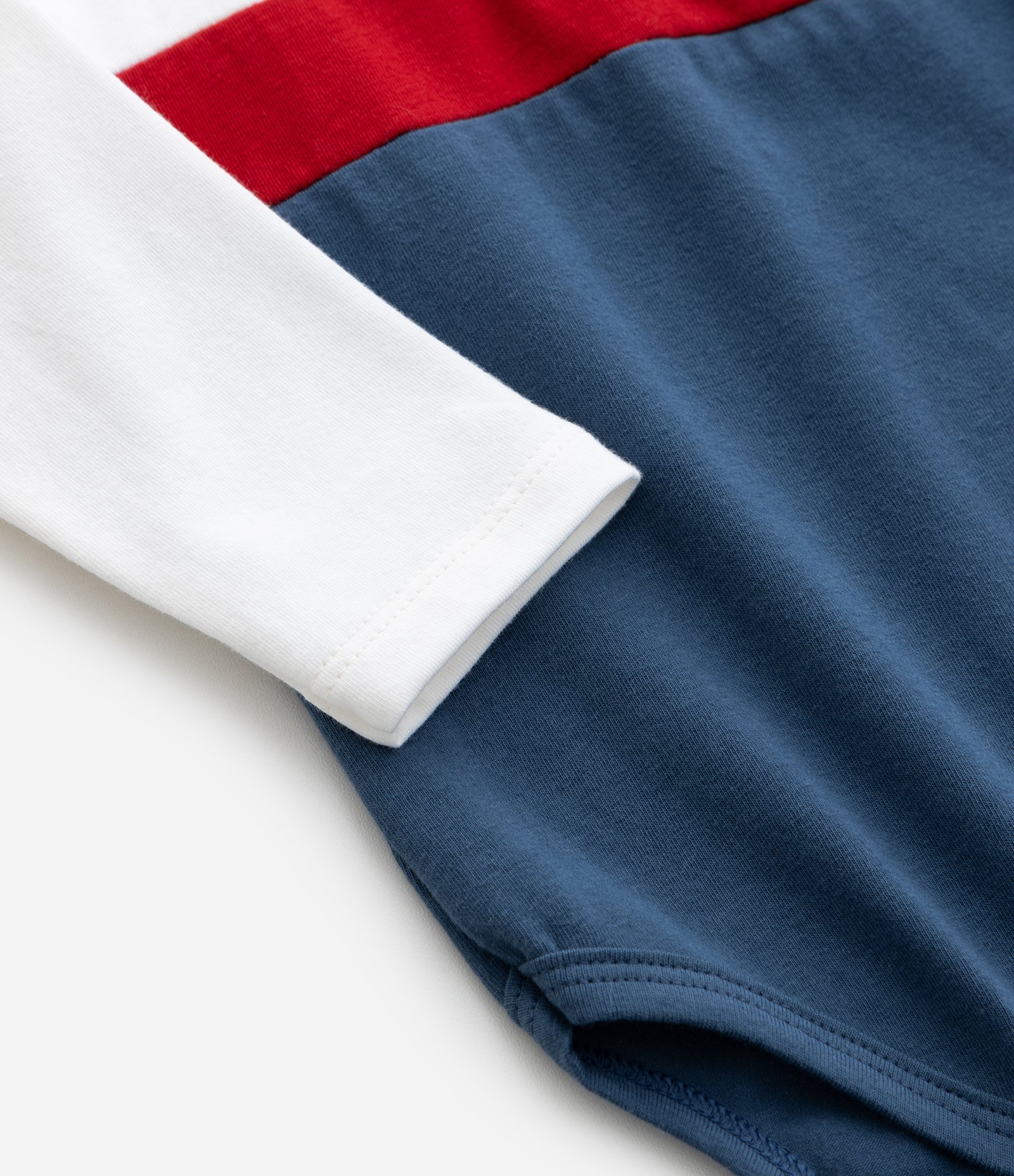 Body Infantil com Gola Polo e Blocos de Cores – Tam 0 a 18 Meses Branco/Vermelho/Azul 6