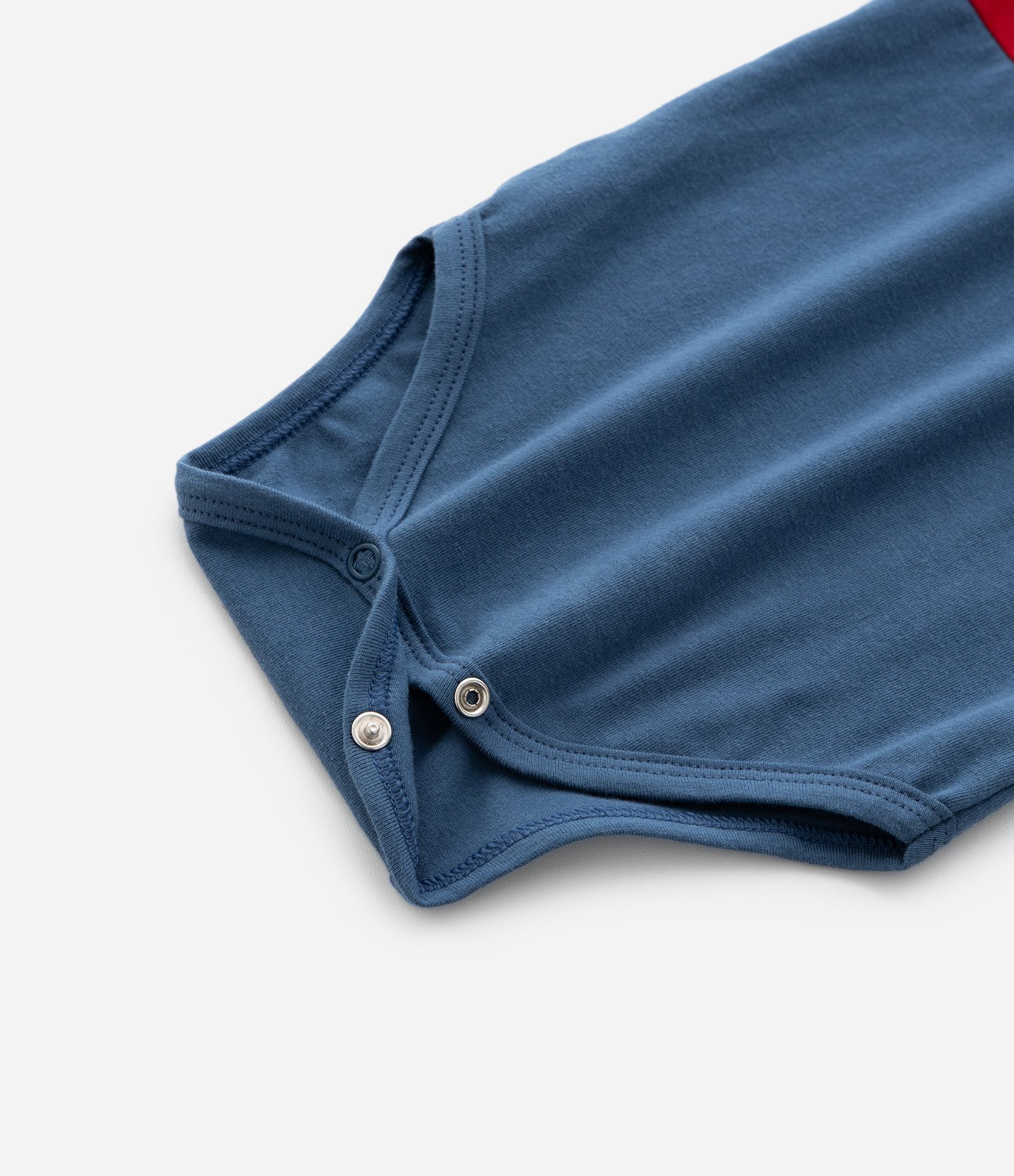 Body Infantil com Gola Polo e Blocos de Cores – Tam 0 a 18 Meses Branco/Vermelho/Azul 7