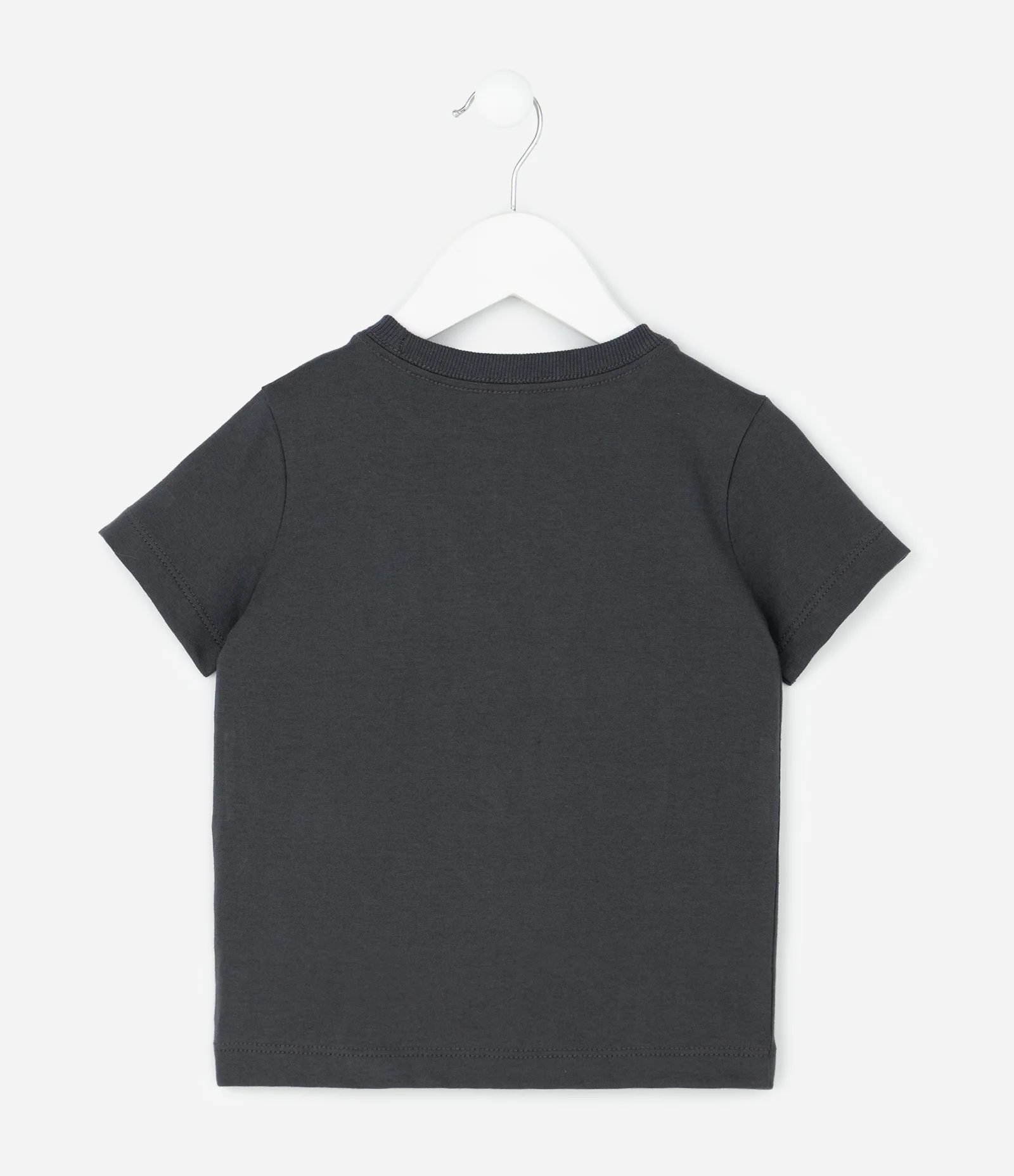 Camiseta Infantil com Estampa de Dinossauro em Relevo – Tam 1 a 6 Anos Chumbo 2