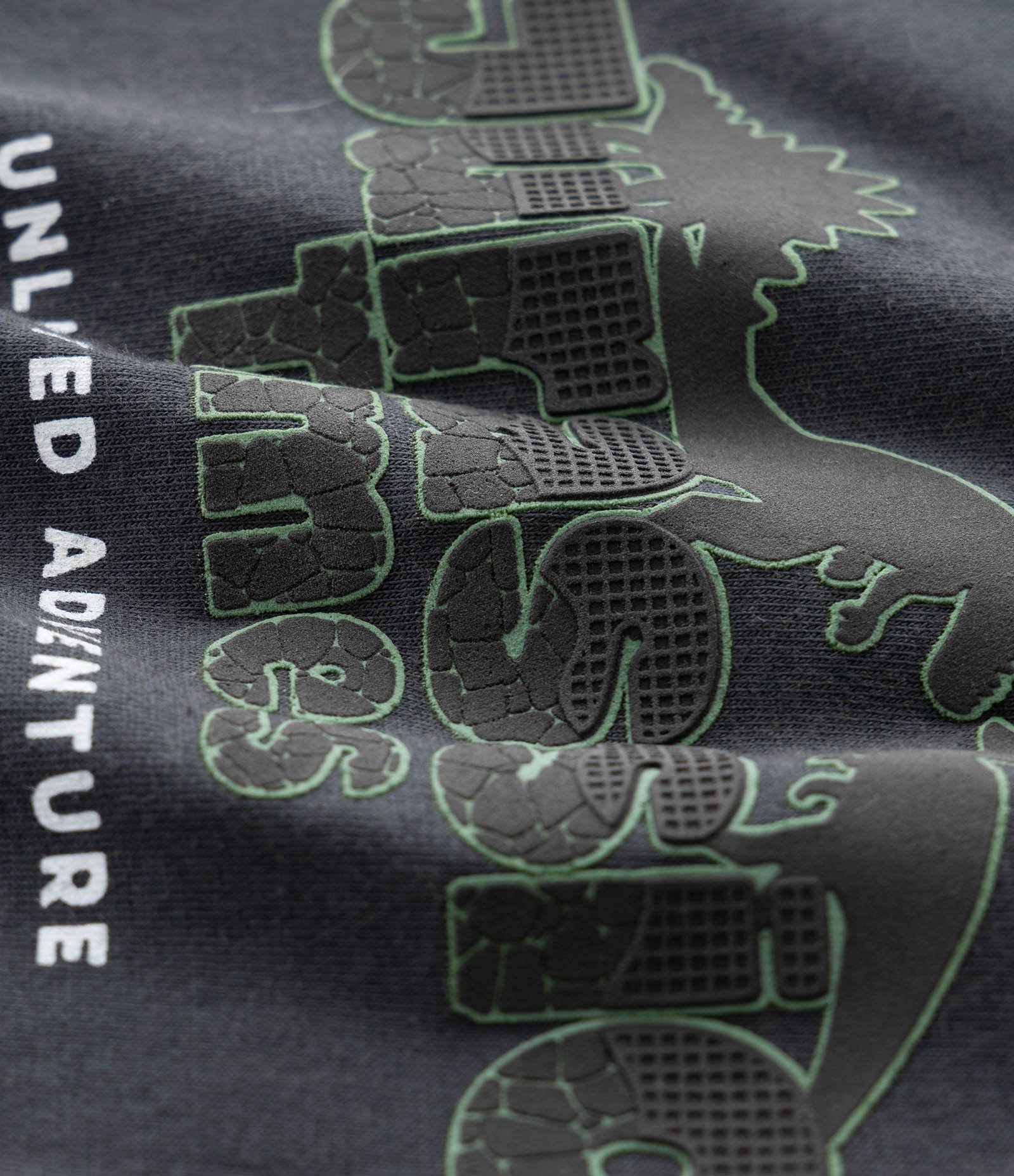 Camiseta Infantil com Estampa de Dinossauro em Relevo – Tam 1 a 6 Anos Chumbo 3