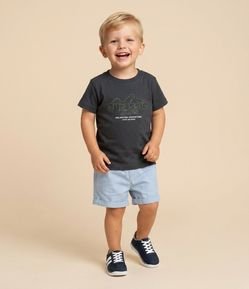 Camiseta Infantil com Estampa de Dinossauro em Relevo – Tam 1 a 6 Anos