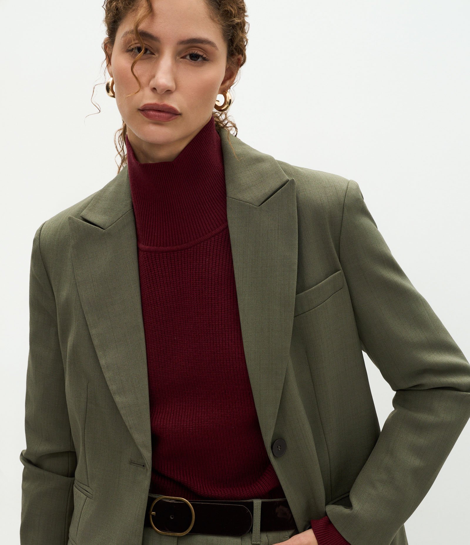 Blazer Oversized Alfaiatado com Bolsos Frontais Verde 3