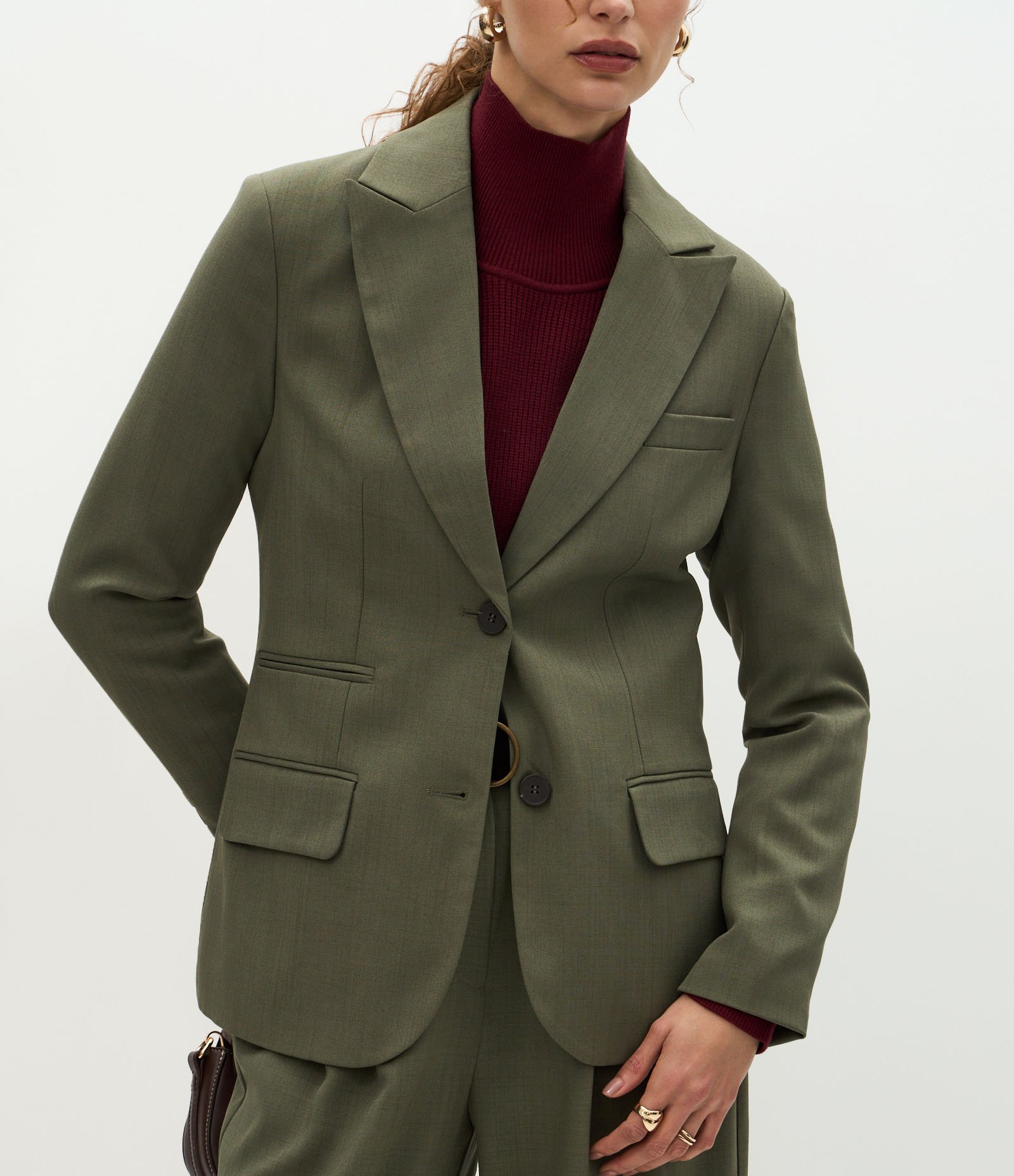 Blazer Oversized Alfaiatado com Bolsos Frontais Verde 4