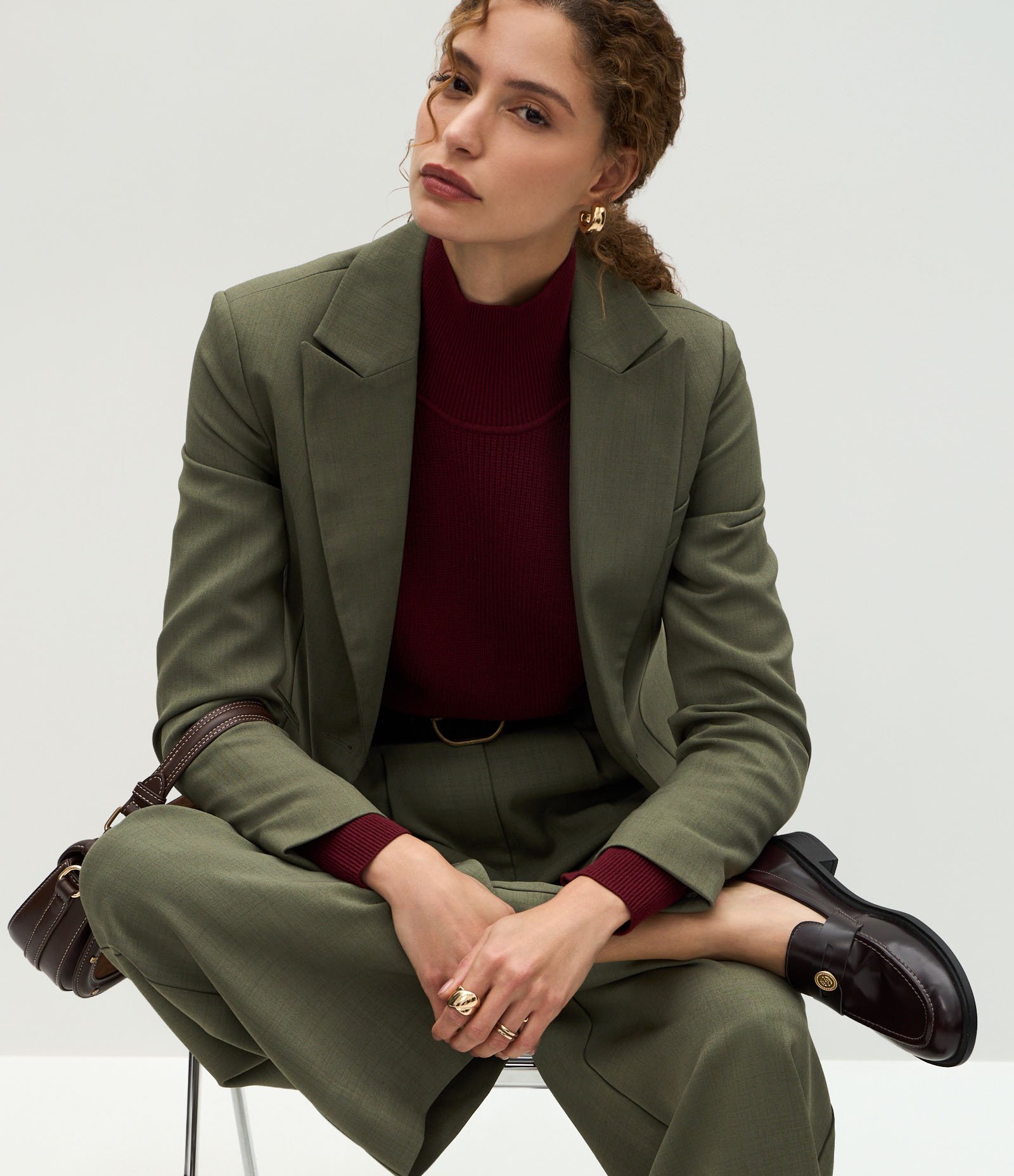 Blazer Oversized Alfaiatado com Bolsos Frontais Verde 5