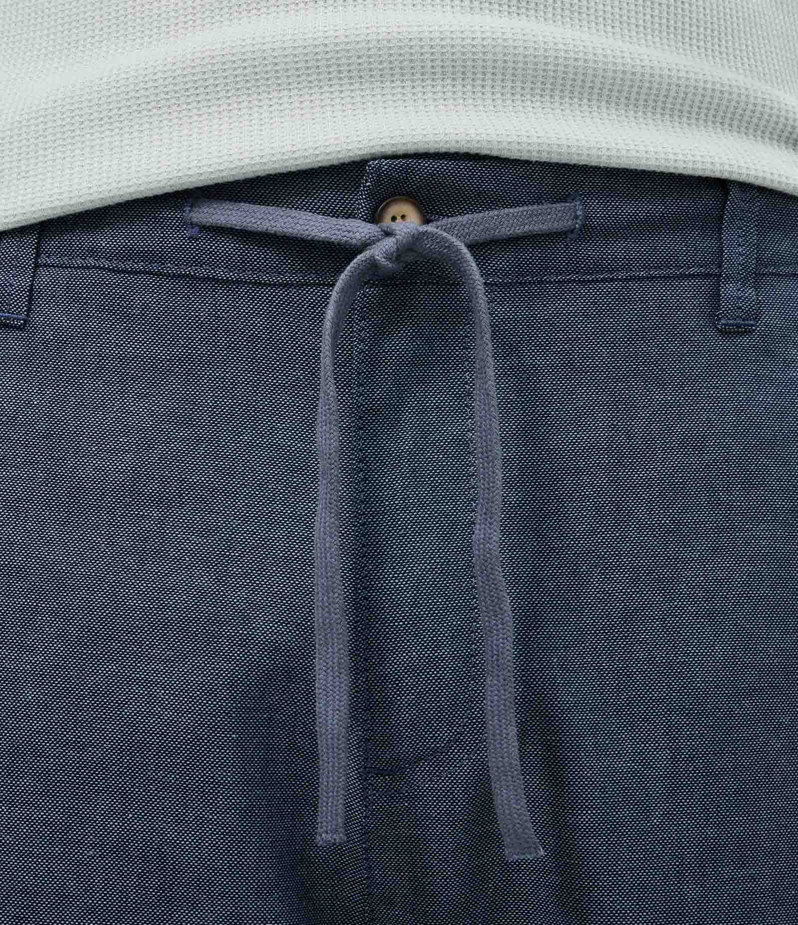 Calça Relaxed Oxford em Algodão Azul 4