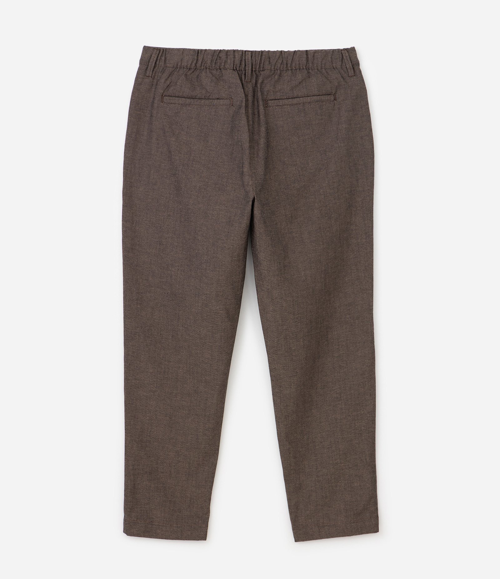 Calça Relaxed Oxford em Algodão Marrom 6