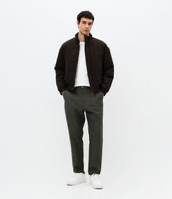 Calça Relaxed Oxford em Algodão