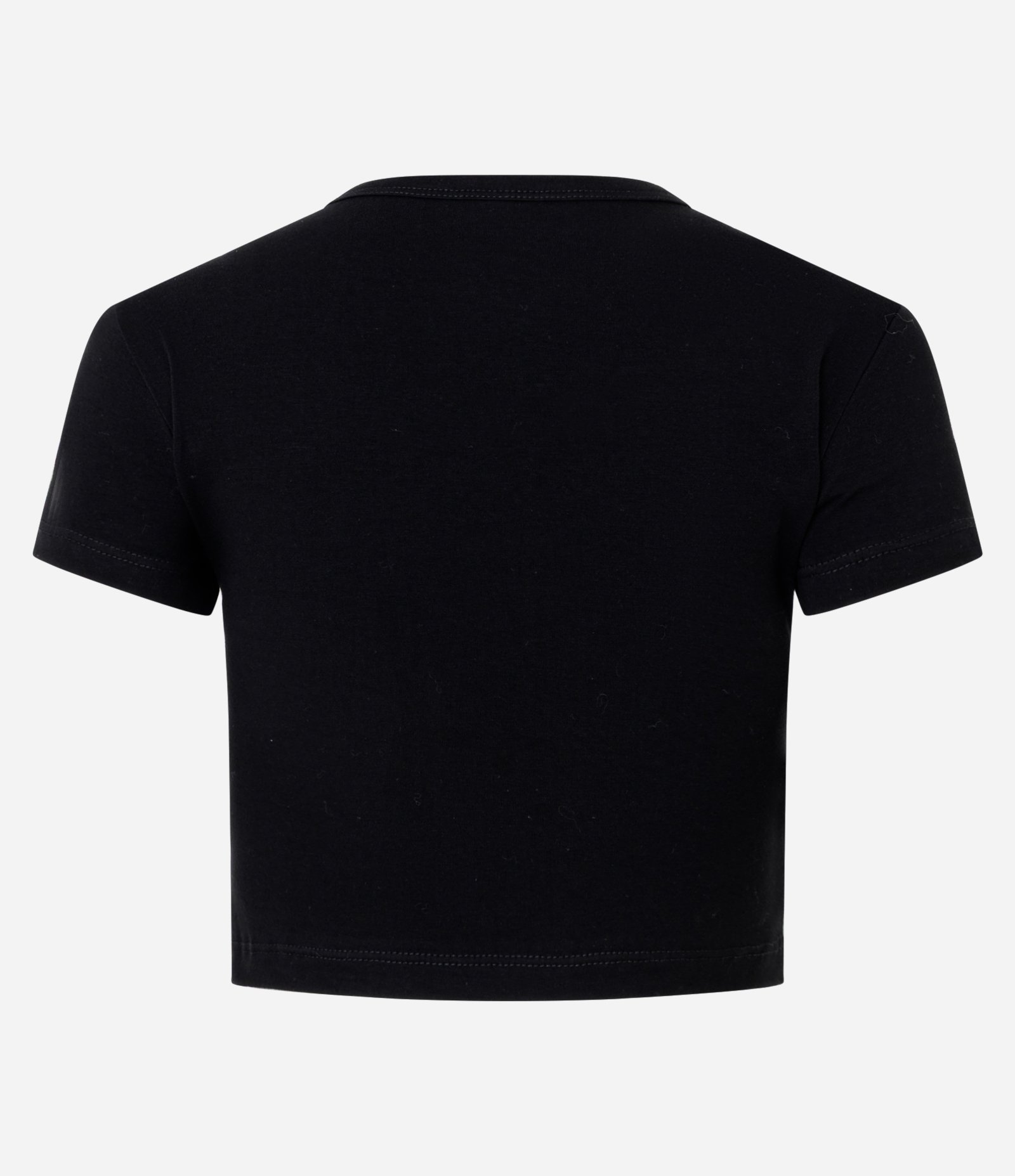 Blusa Baby Tee em Algodão com Cava Deslocada Preto 5