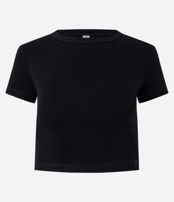 Blusa Baby Tee em Algodão com Cava Deslocada