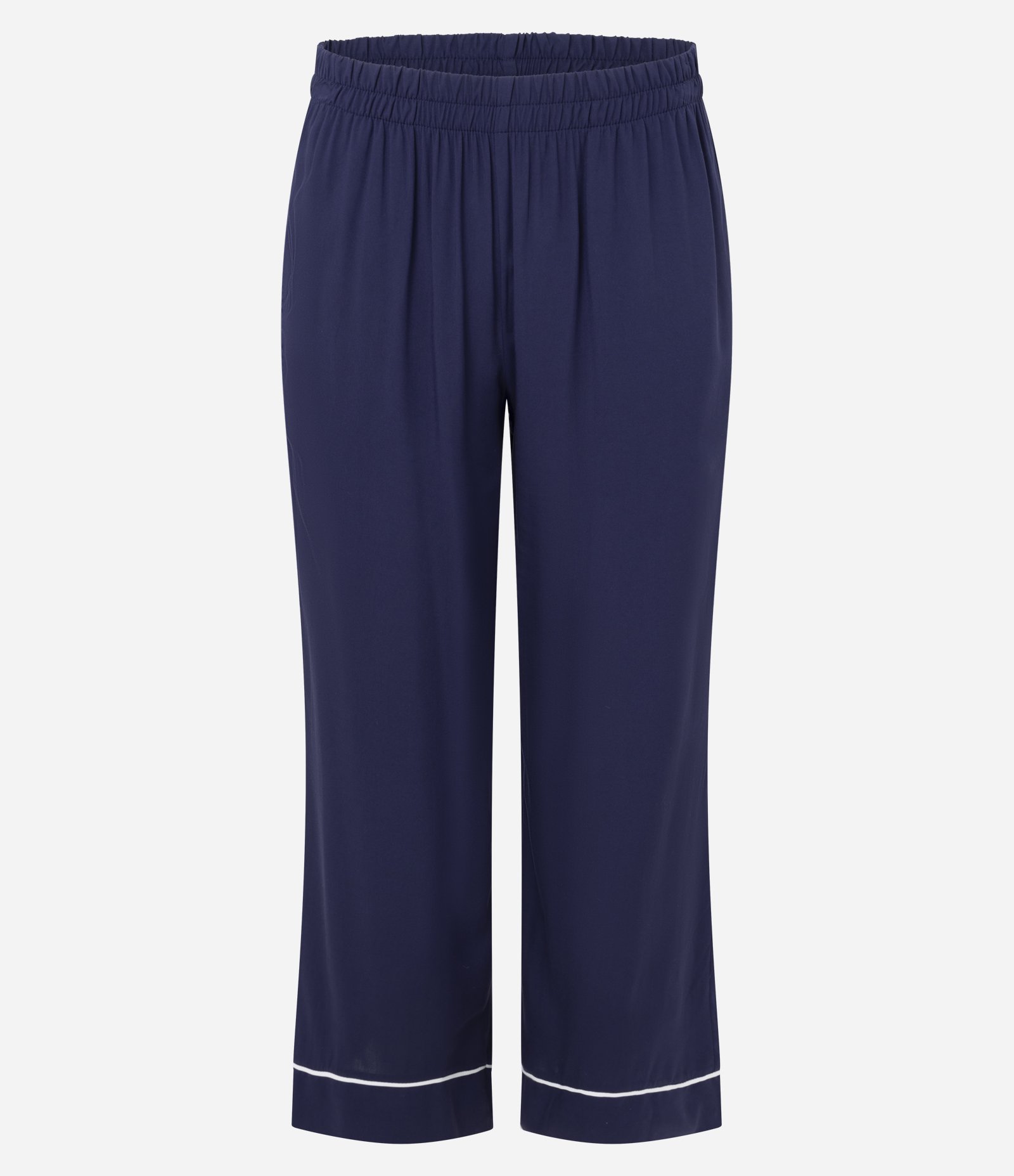 Pijama em Viscose com Pippings Contrastantes Azul 2