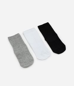 Kit 03 Meias Infantis Lupo - Tam 19 a 34