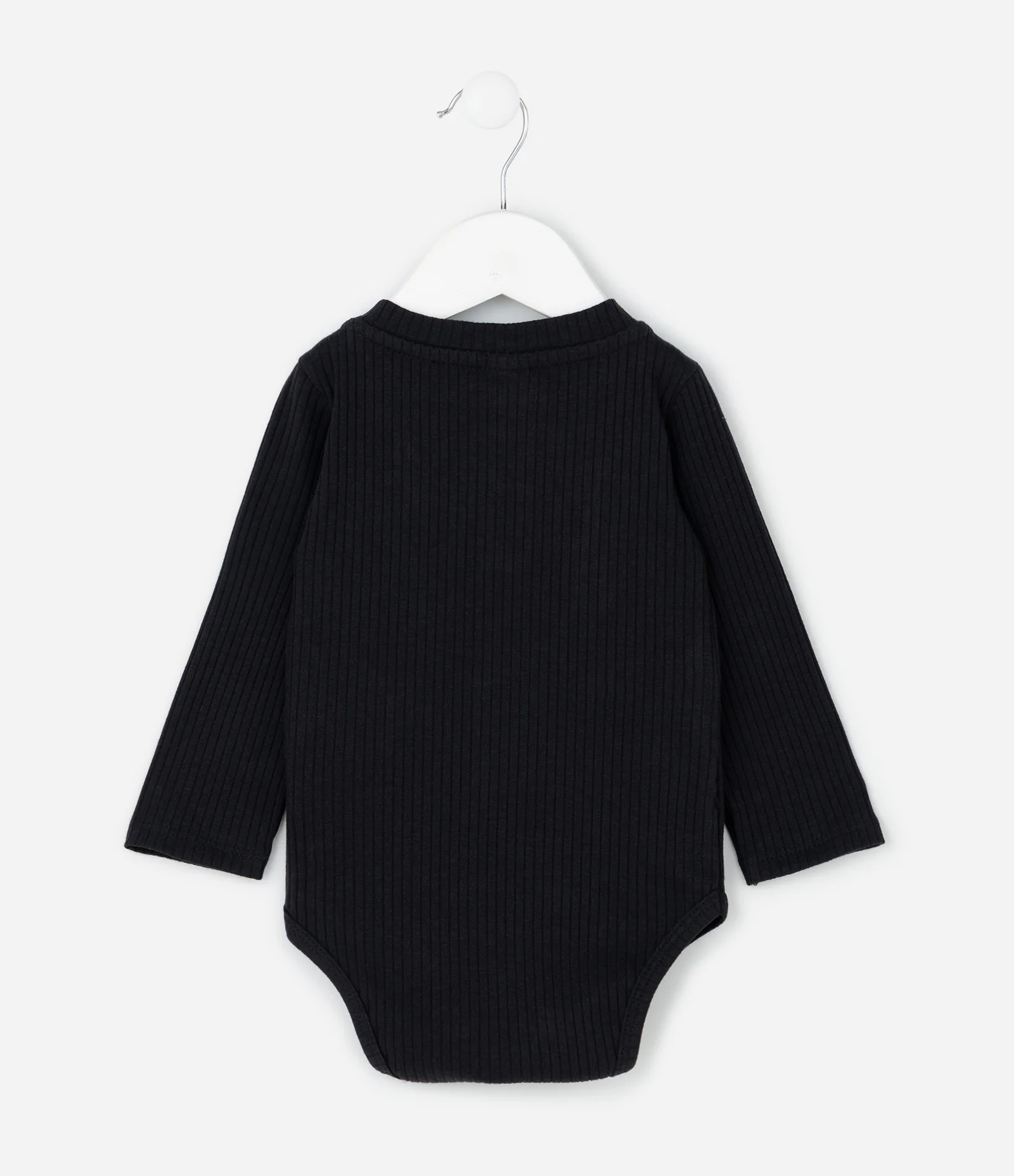 Body Infantil Texturizada com Gola Padre – Tam 0 a 18 Meses Preto 2
