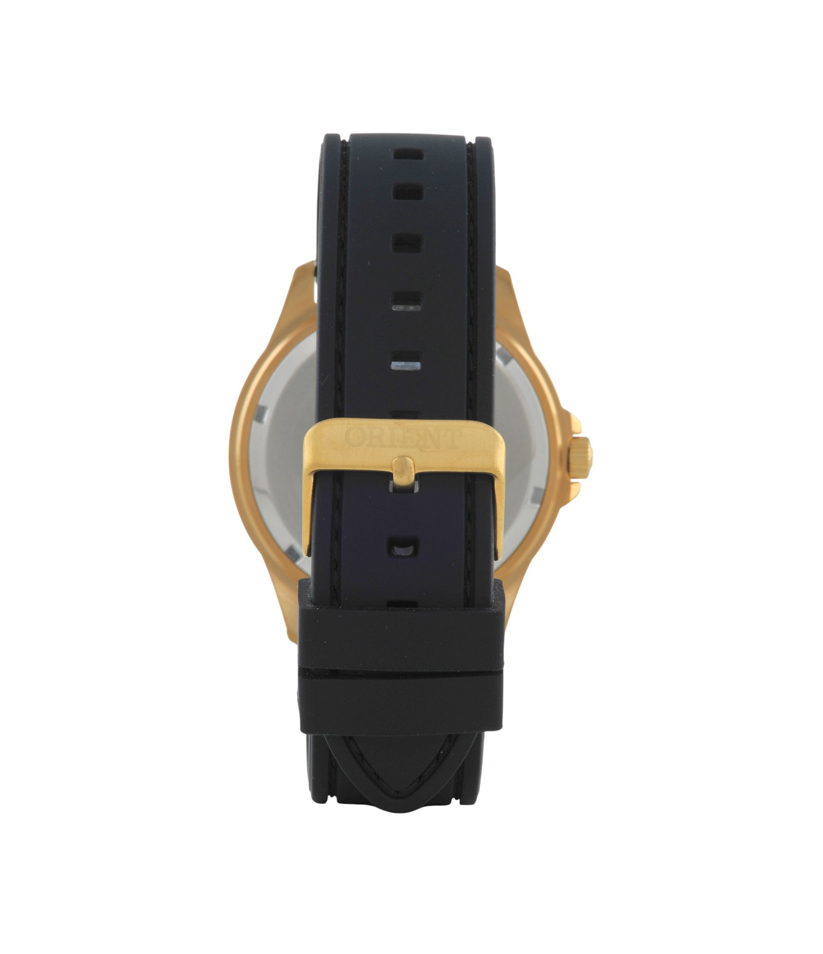 Relógio Analógico Aço e Silicone Orient Preto 3