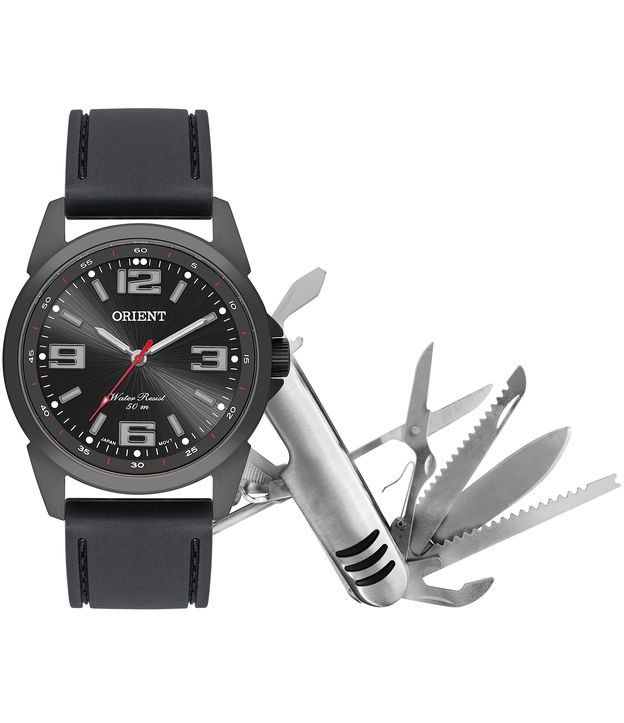 Relógio Analógico Aço e Silicone Orient