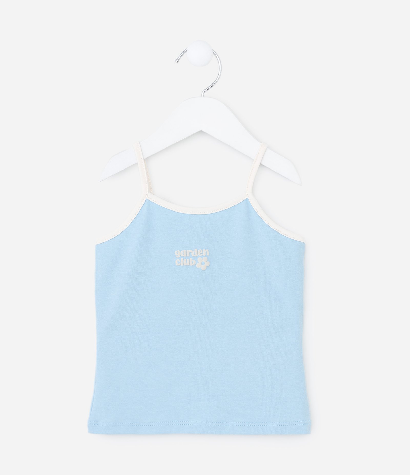 Camiseta Regata Infantil com Lettering Garden Club – Tam 1 a 5/6 Anos Azul Bebê 1