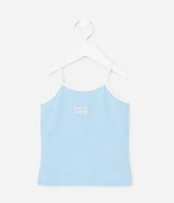 Camiseta Regata Infantil com Lettering Garden Club – Tam 1 a 5/6 Anos