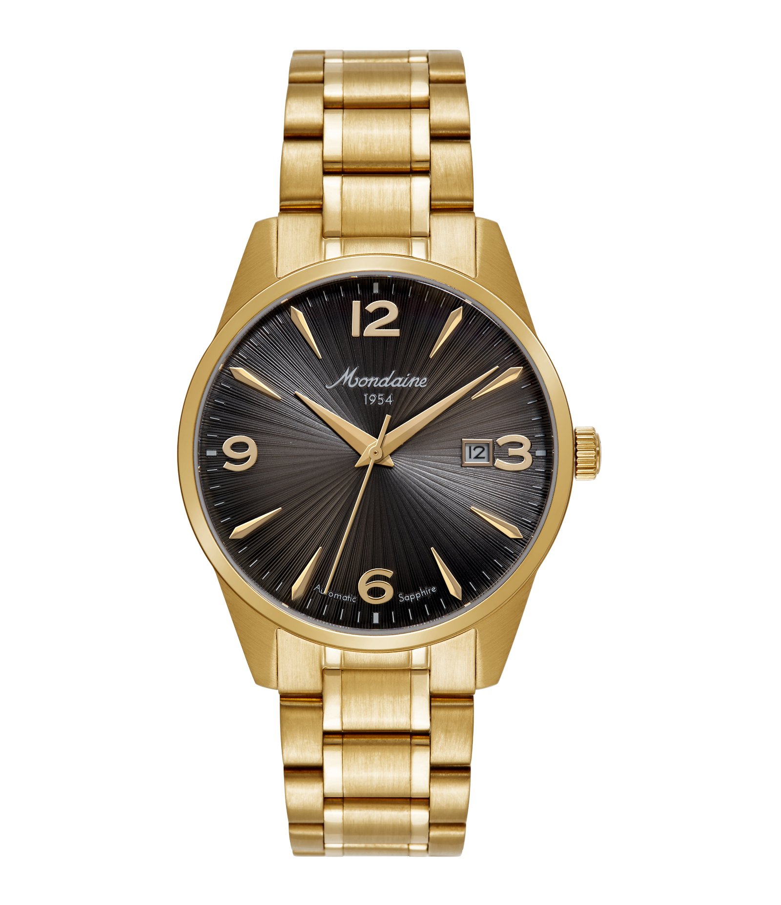Relógio Aço Masculino Automático Com Caixa Em Aço Dourado E Pulseira Em Aço Mondaine Dourado 1