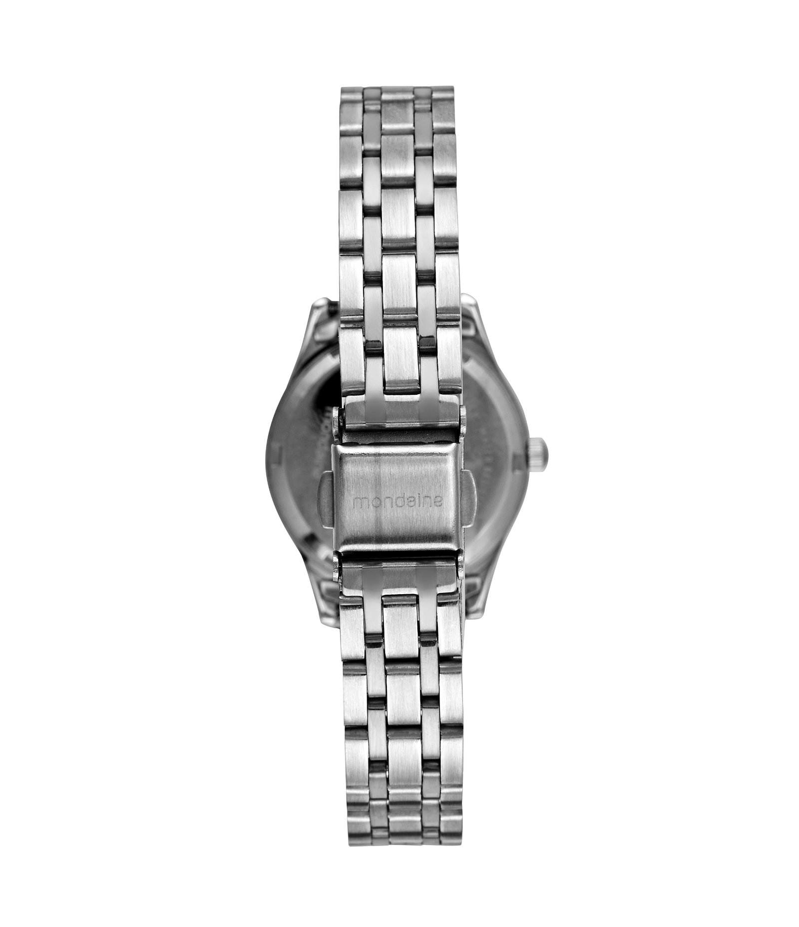 Relógio Aço Feminino Analogico com Caixa em Metal Cromado e Pulseira em Aço Mondaine Prata 3