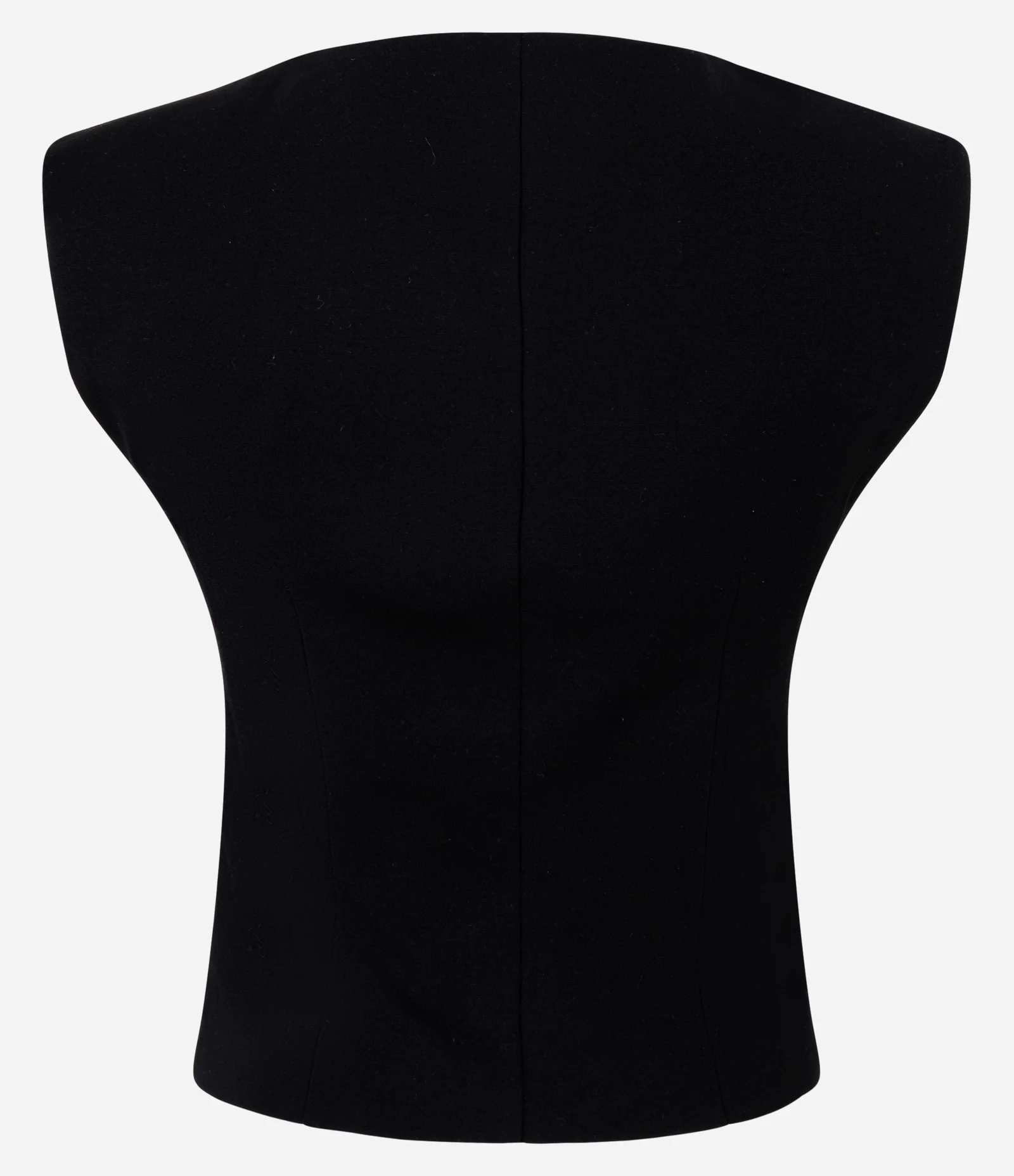 Colete Acinturado em Ponto Roma com Pregas e Abotoamento Preto 6