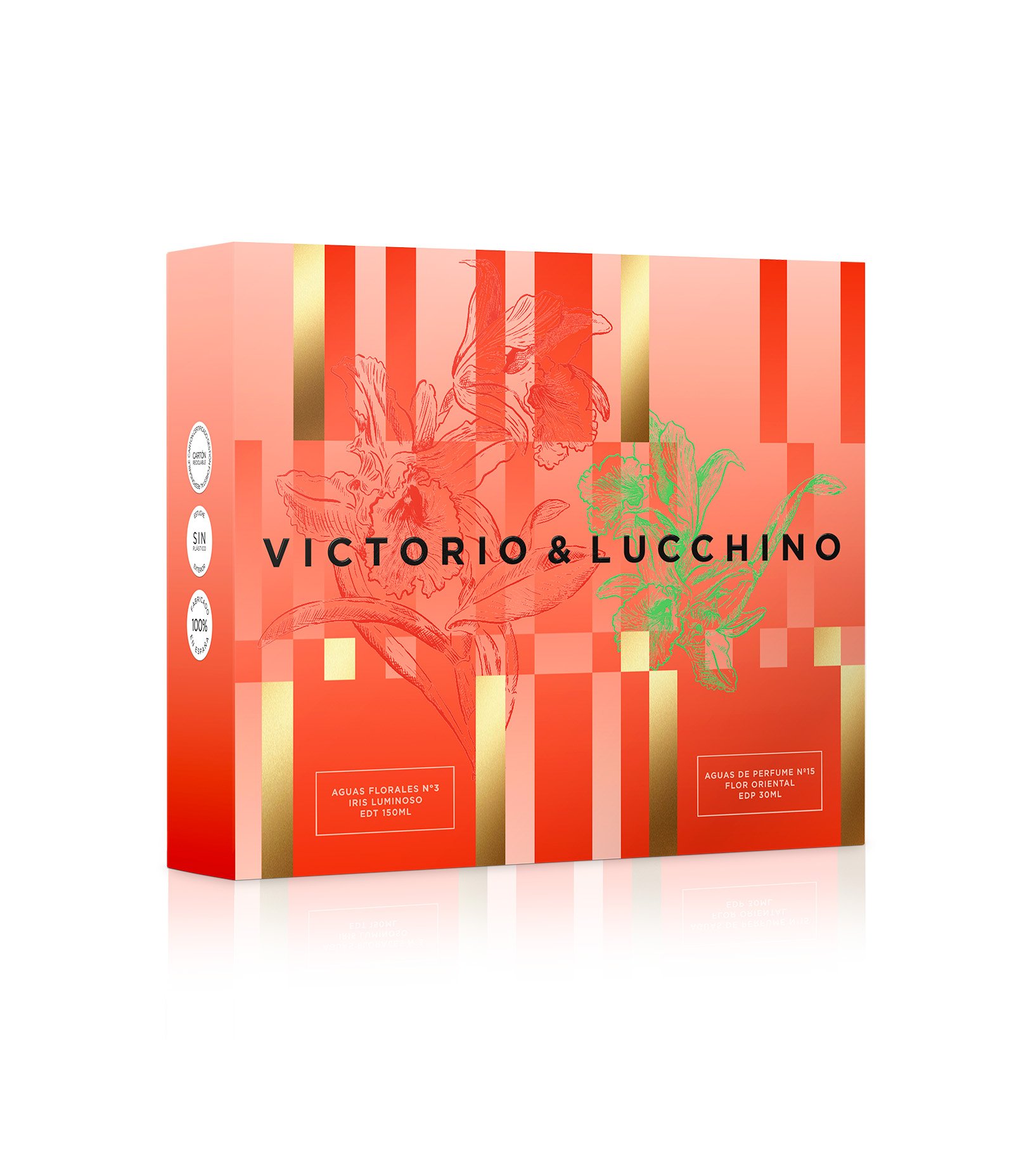 Kit V L Aguas Florales V L N 3 Iris Luminoso Eau de Toilette 150 ml + Intensas V L N 15 Flor Oriental Eau de Toilette 30 ml KIT 2