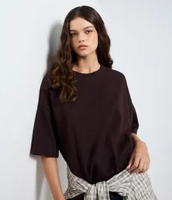 Camiseta Over Malhão com Manga Curta