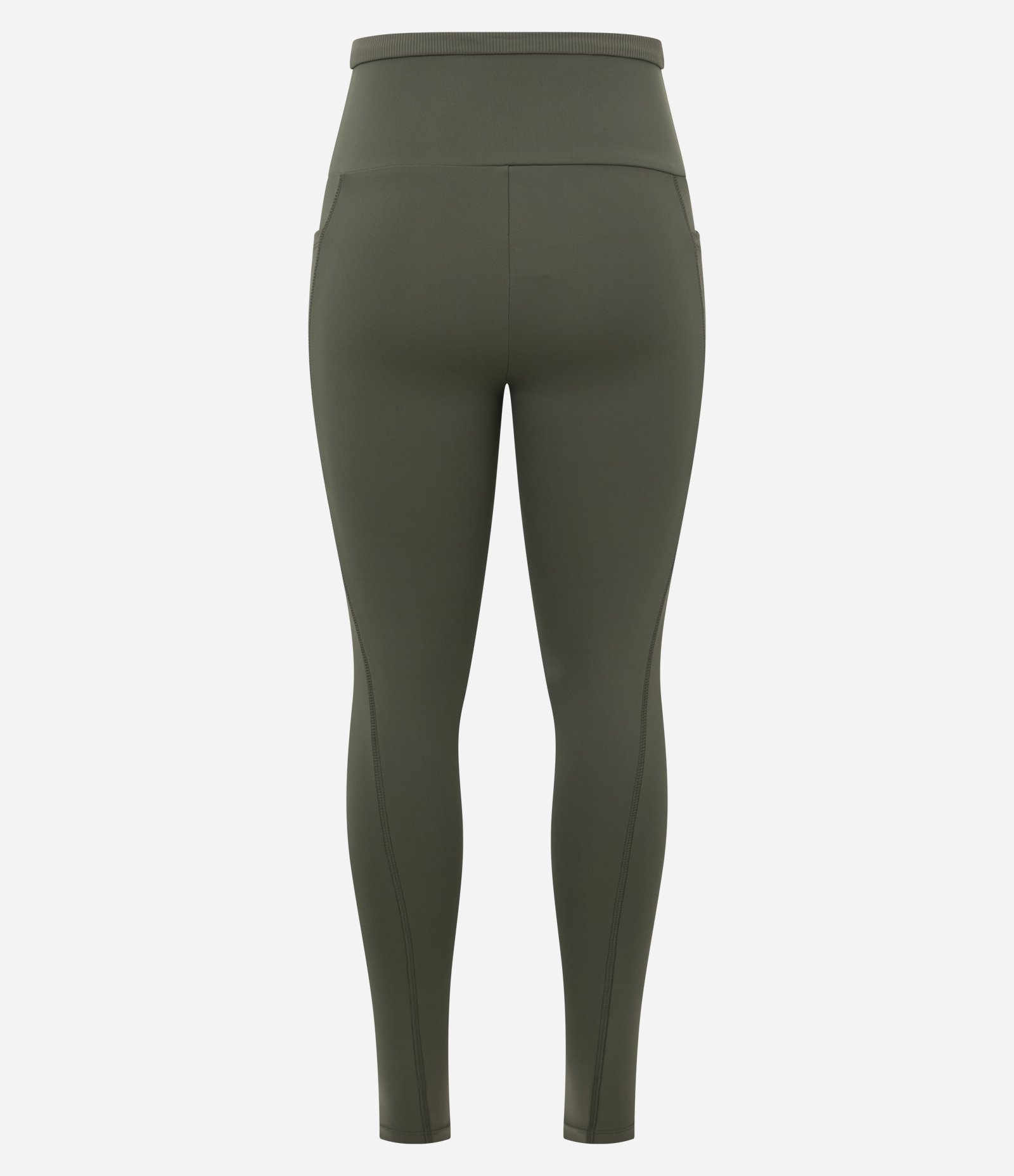 Calça Legging Esportiva em Poliamida com Cós Texturizado Verde Oliva 8