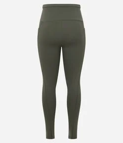 Calça Legging Esportiva em Poliamida com Cós Texturizado