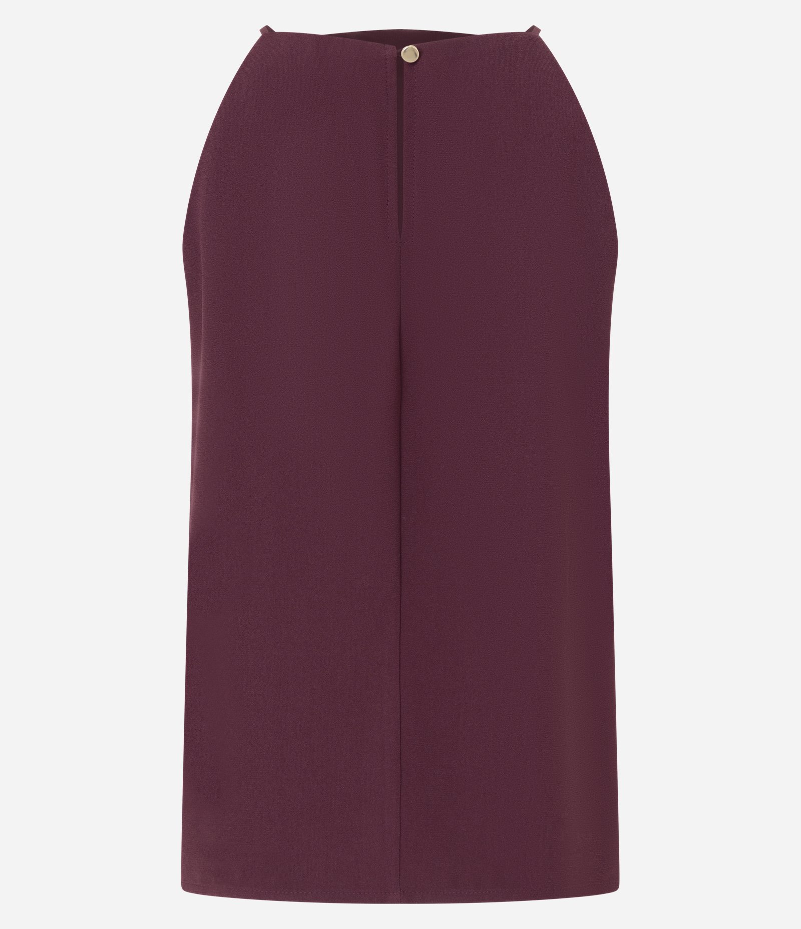 Blusa Feminina Sem Manga Halterneck em Crepe Vermelho 2