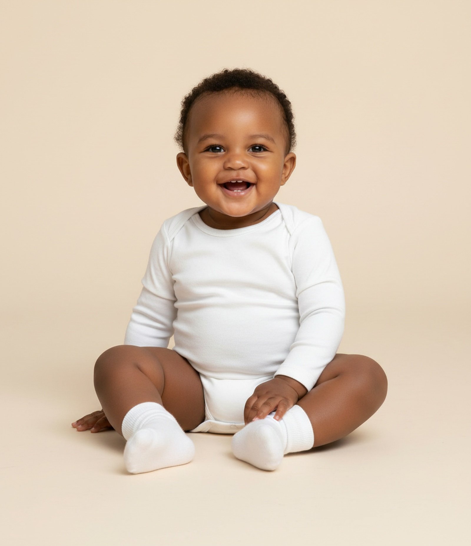 Body Infantil em Malha Térmica e Manga Longa – Tam RN a 18 Meses Branco 1