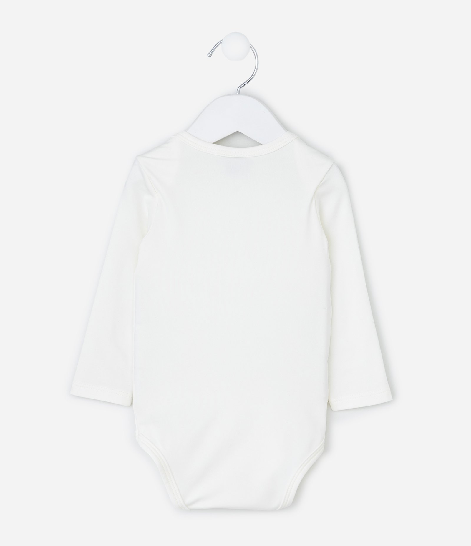 Body Infantil em Malha Térmica e Manga Longa – Tam RN a 18 Meses Branco 3