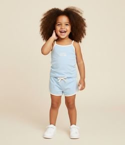 Short Infantil Runner em Algodão com Viés Contrastante – Tam 1 a 6 Anos
