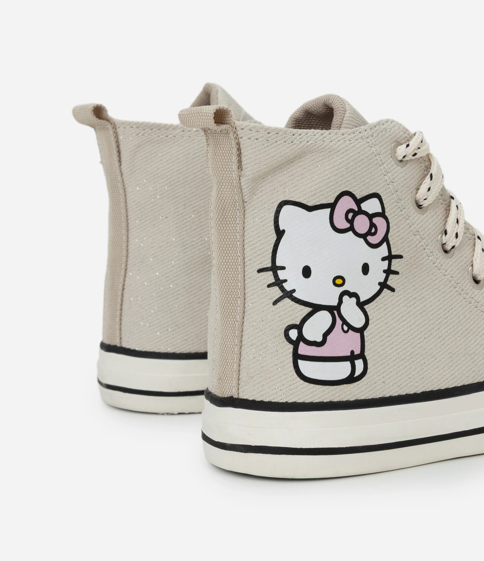 Tênis Infantil Cano Alto com Estampa Hello Kitty – Tam 28 a 34 Bege Claro 2