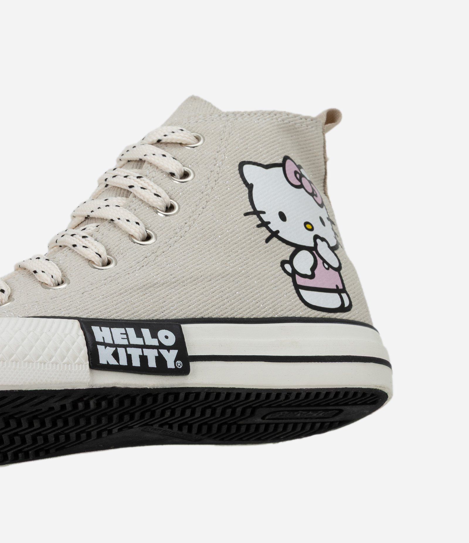 Tênis Infantil Cano Alto com Estampa Hello Kitty – Tam 28 a 34 Bege Claro 3