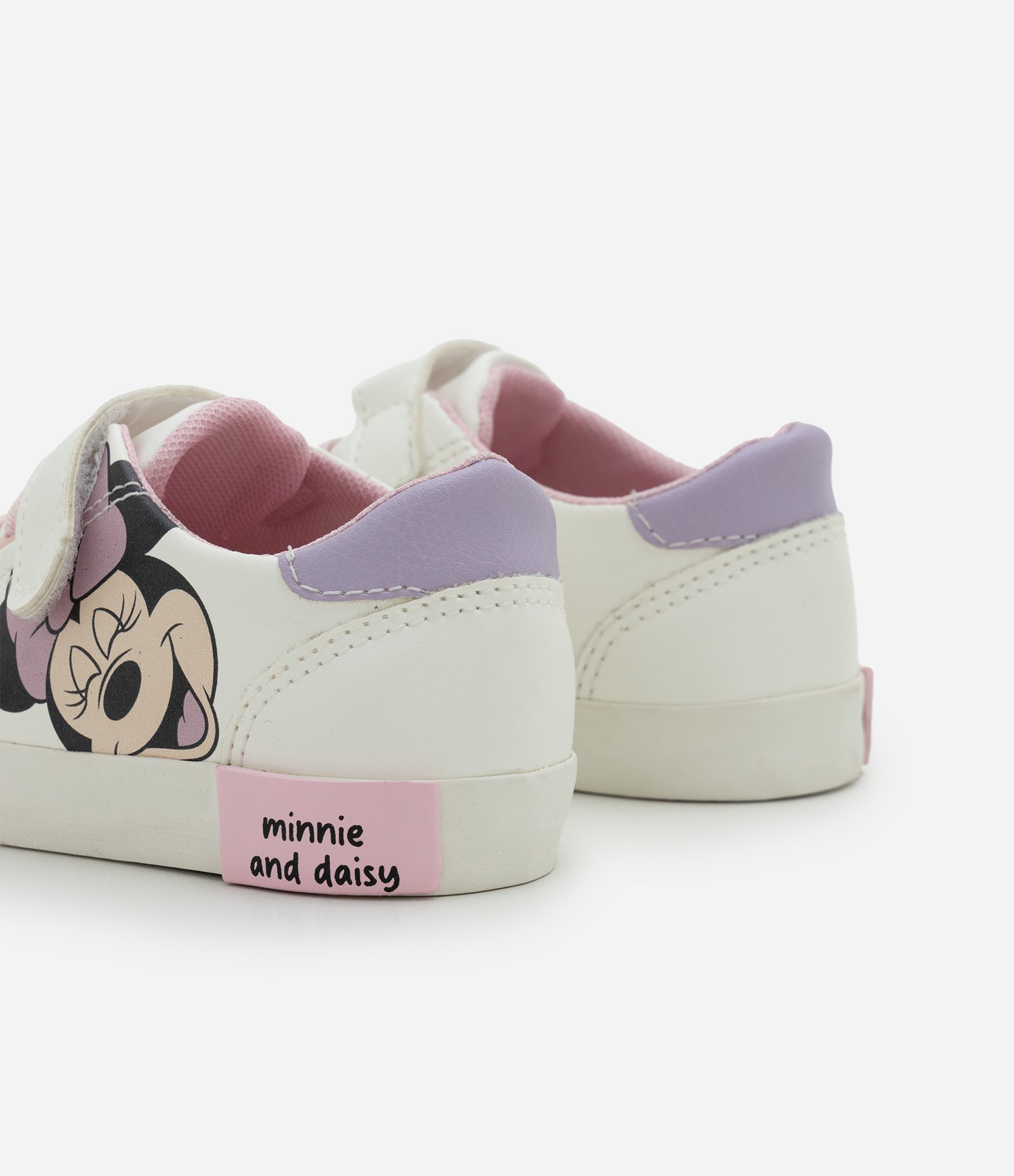 Tênis Infantil com Estampa Minnie e Daisy com Velcro – Tam 20 a 27 Off White 5